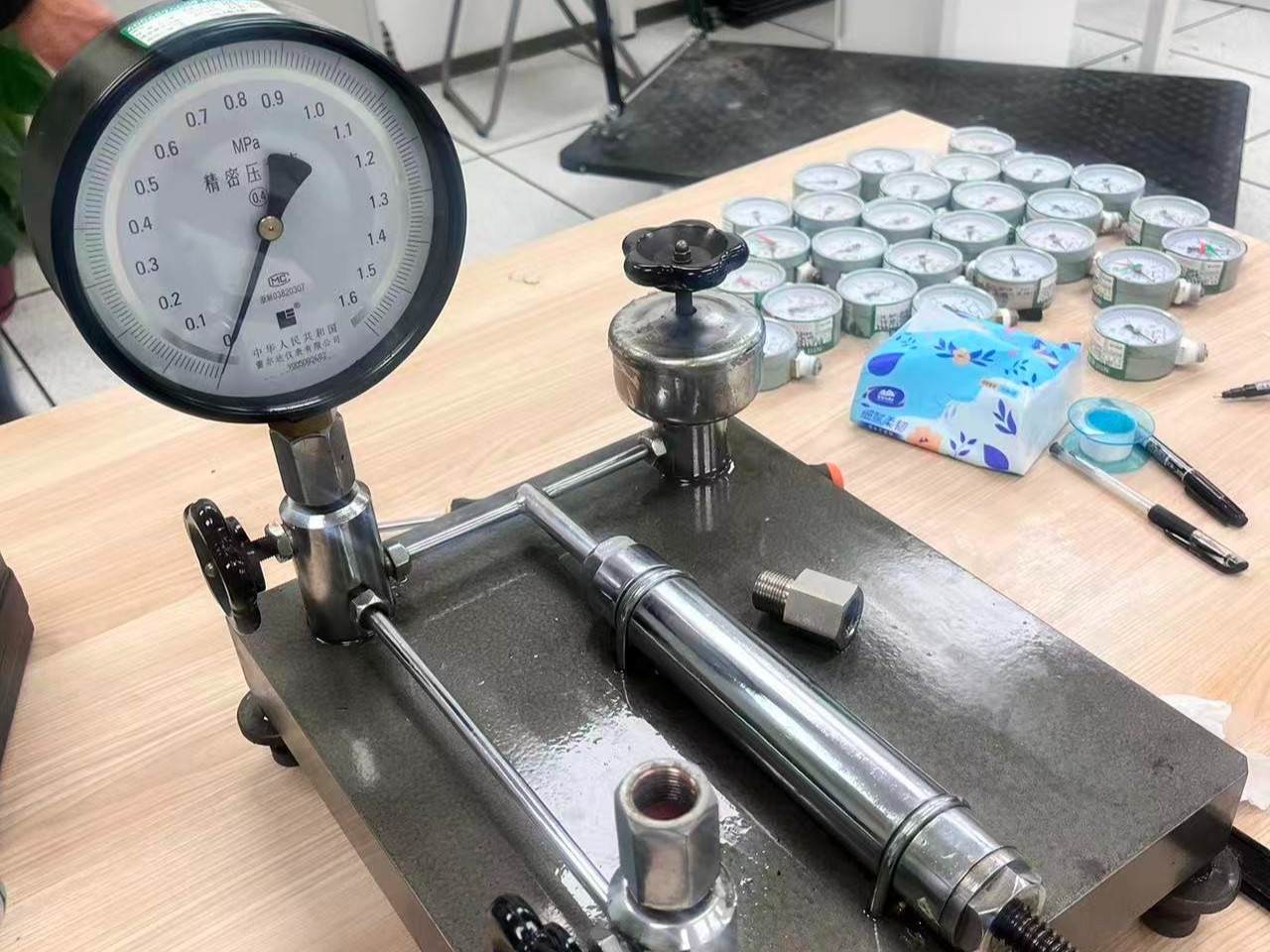 现场怎么校验压力表